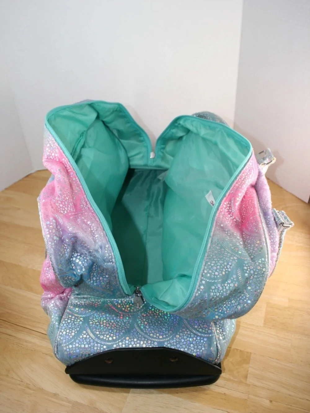 Justice Holographic Mermaid Duffle Bag - Pink, Blue